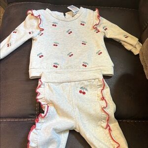 Cherry Print Baby Matching Set